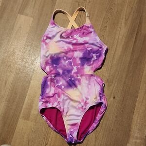 Nike Purple and Pink Women's One Piece Swimsuit